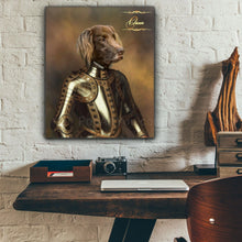 Load image into Gallery viewer, The Knight in Golden armour male pet portrait