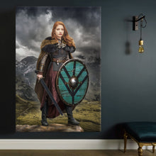 Load image into Gallery viewer, Woman with the sword viking portrait - PopArtYouShop