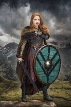 Load image into Gallery viewer, Woman with the sword viking portrait - PopArtYouShop