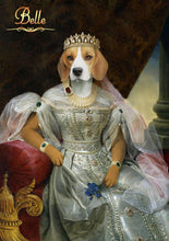 Load image into Gallery viewer, The Emerald Queen female pet portrait