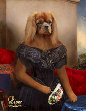 Load image into Gallery viewer, Lady with flowers female pet portrait