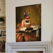 Load image into Gallery viewer, Personalised female pet portrait of Marquise de Caumont La Force