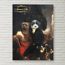 Load image into Gallery viewer, The painter and his brother two pets portrait