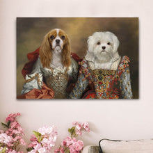 Load image into Gallery viewer, The eighth of many costume combinations for a two pets portrait