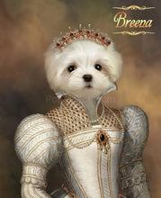 Load image into Gallery viewer, The Pearled Lady female pet portrait