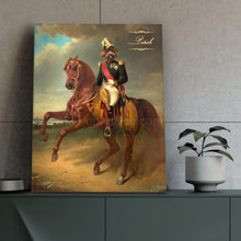 Load image into Gallery viewer, Pet on horse male pet portrait