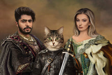 Load image into Gallery viewer, A portrait of a Couple with Pets with a wide choice of attire
