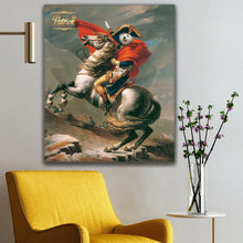 Load image into Gallery viewer, Napoleon pet crossing the Alps male pet portrait