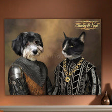 Load image into Gallery viewer, The fifth of many costume combinations for a two pets portrait