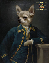 Load image into Gallery viewer, Pet in a Green Suit male pet portrait