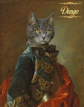 Load image into Gallery viewer, The Young Officer male cat portrait