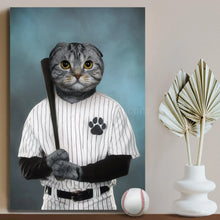 Load image into Gallery viewer, Baseball Player of your favorite team male pet portrait