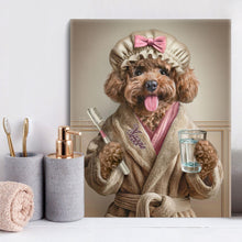 Load image into Gallery viewer, Shower cap dog bathroom art - var.5 - PopArtYouShop