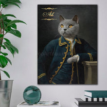 Load image into Gallery viewer, Cat in a Green Suit - custom pet portrait