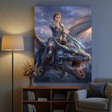 Load image into Gallery viewer, The Dragon Rider personalized female portrait