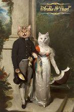 Load image into Gallery viewer, George IV and his wife two pets portrait