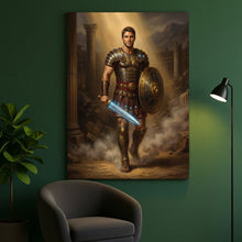 Load image into Gallery viewer, Gladiator personalized male portrait