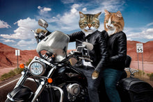 Load image into Gallery viewer, Leather jacket bikers male pet portrait