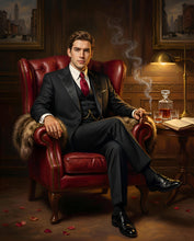 Load image into Gallery viewer, The Mob Boss personalized male portrait