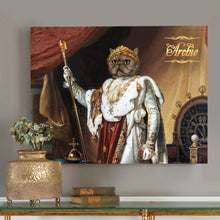 Load image into Gallery viewer, Napoleon Bonaparte and the Throne - custom cat portrait