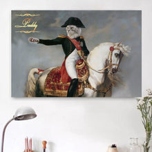 Load image into Gallery viewer, Napoleon on horse male cat portrait