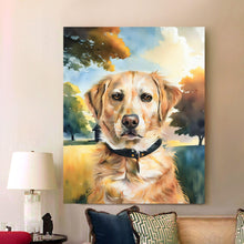 Load image into Gallery viewer, custom watercolor dog portrait