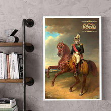 Load image into Gallery viewer, Pet on horse male cat portrait