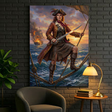 Load image into Gallery viewer, The Pirate woman personalized female portrait