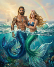 Load image into Gallery viewer, The Mermaid & Merman Couple portrait