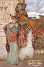 Load image into Gallery viewer, Sisters in the Neoclassical style custom pet portrait