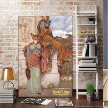 Load image into Gallery viewer, Sisters in the Neoclassical style custom pet portrait