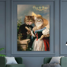 Load image into Gallery viewer, The Flirting two pets portrait