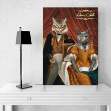 Load image into Gallery viewer, The Ruling Royal Couple in interior two pets portrait
