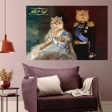 Load image into Gallery viewer, The Ruling Royal Couple two pets portrait