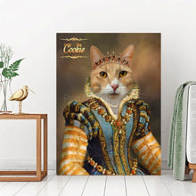 Load image into Gallery viewer, The Sapphire Queen - custom cat canvas