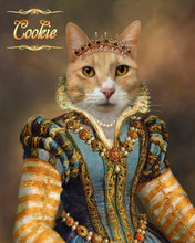 Load image into Gallery viewer, The Sapphire Queen - custom cat canvas