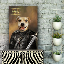 Load image into Gallery viewer, The Warrior male pet portrait