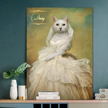 Load image into Gallery viewer, The White Princess - custom cat canvas