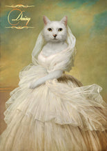 Load image into Gallery viewer, The White Princess - custom cat canvas