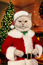 Load image into Gallery viewer, The third Santa Claus male pet portrait