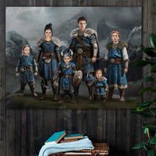 Load image into Gallery viewer, The second Viking family template for any family combination portrait - PopArtYouShop