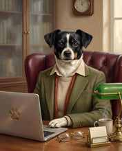 Load image into Gallery viewer, The Senior Partner - custom pet portrait office decor