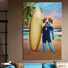 Load image into Gallery viewer, Surfing male pet portrait - PopArtYouShop