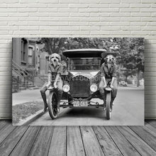 Load image into Gallery viewer, Riding the wheels retro pet portrait