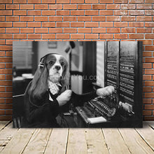 Load image into Gallery viewer, Telegraph operator retro pet portrait