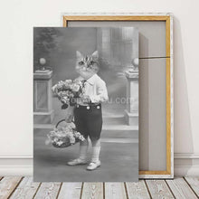Load image into Gallery viewer, Gift flowers retro pet portrait
