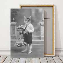 Load image into Gallery viewer, Gift flowers retro pet portrait