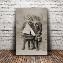 Load image into Gallery viewer, A toy boat retro pet portrait