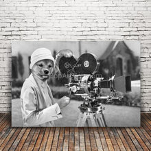 Load image into Gallery viewer, Cameraman retro pet portrait