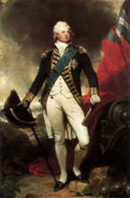 Load image into Gallery viewer, The portrait shows a man with white hair standing near the flag dressed in renaissance regal attire